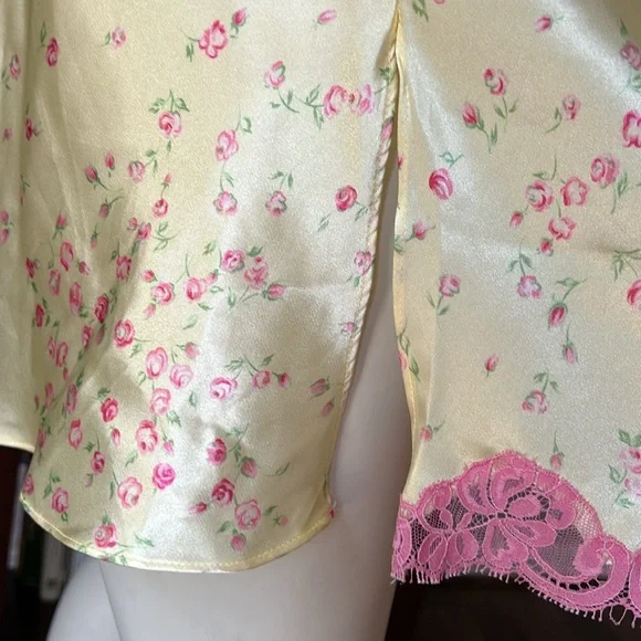 Oscar De La Renta Pink Label Floral Night Gown